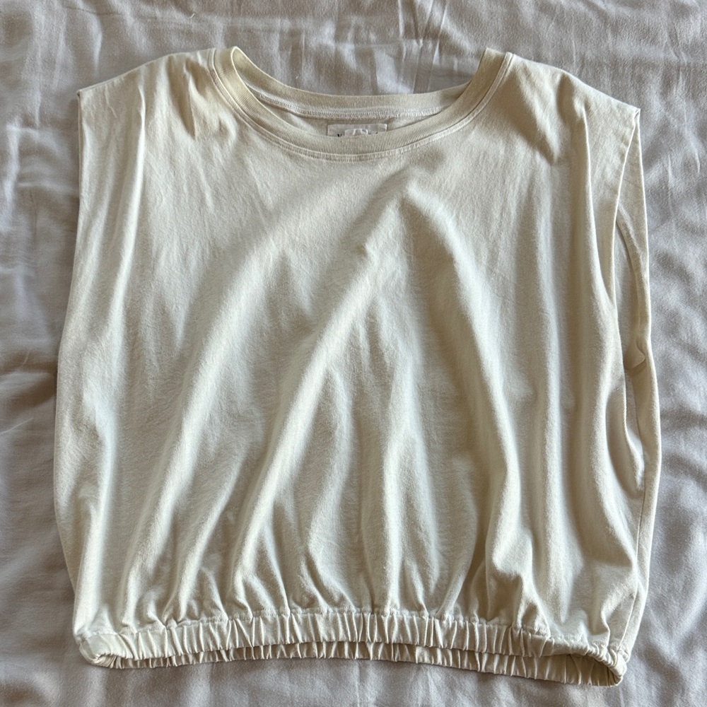 Velvet Cream Muscle Tee